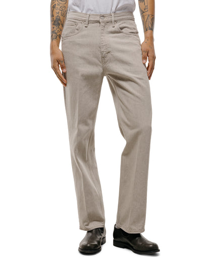 Auralee Faded Hard Twist Denim 5P Pants Light Gray