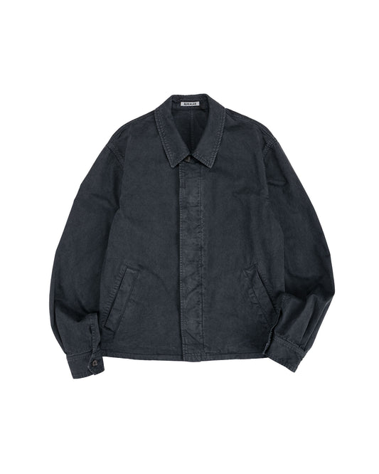 Auralee Garment Dyed Finx Light Chino Blouson Black