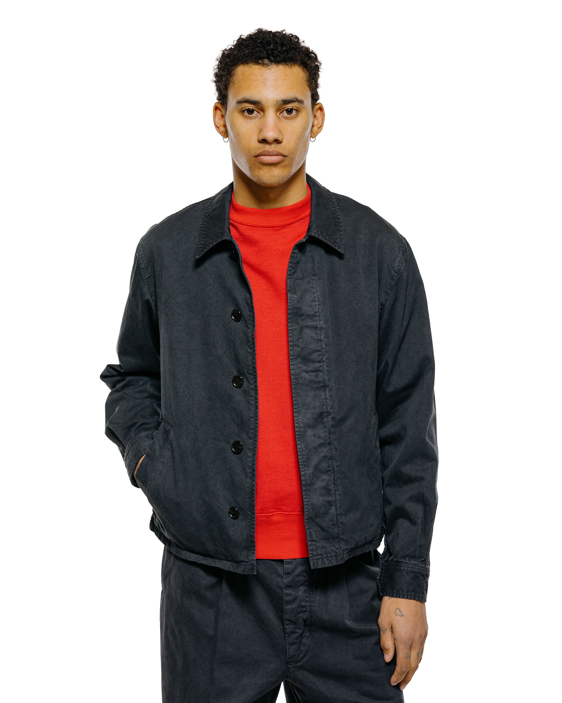 Auralee Garment Dyed Finx Light Chino Blouson Black