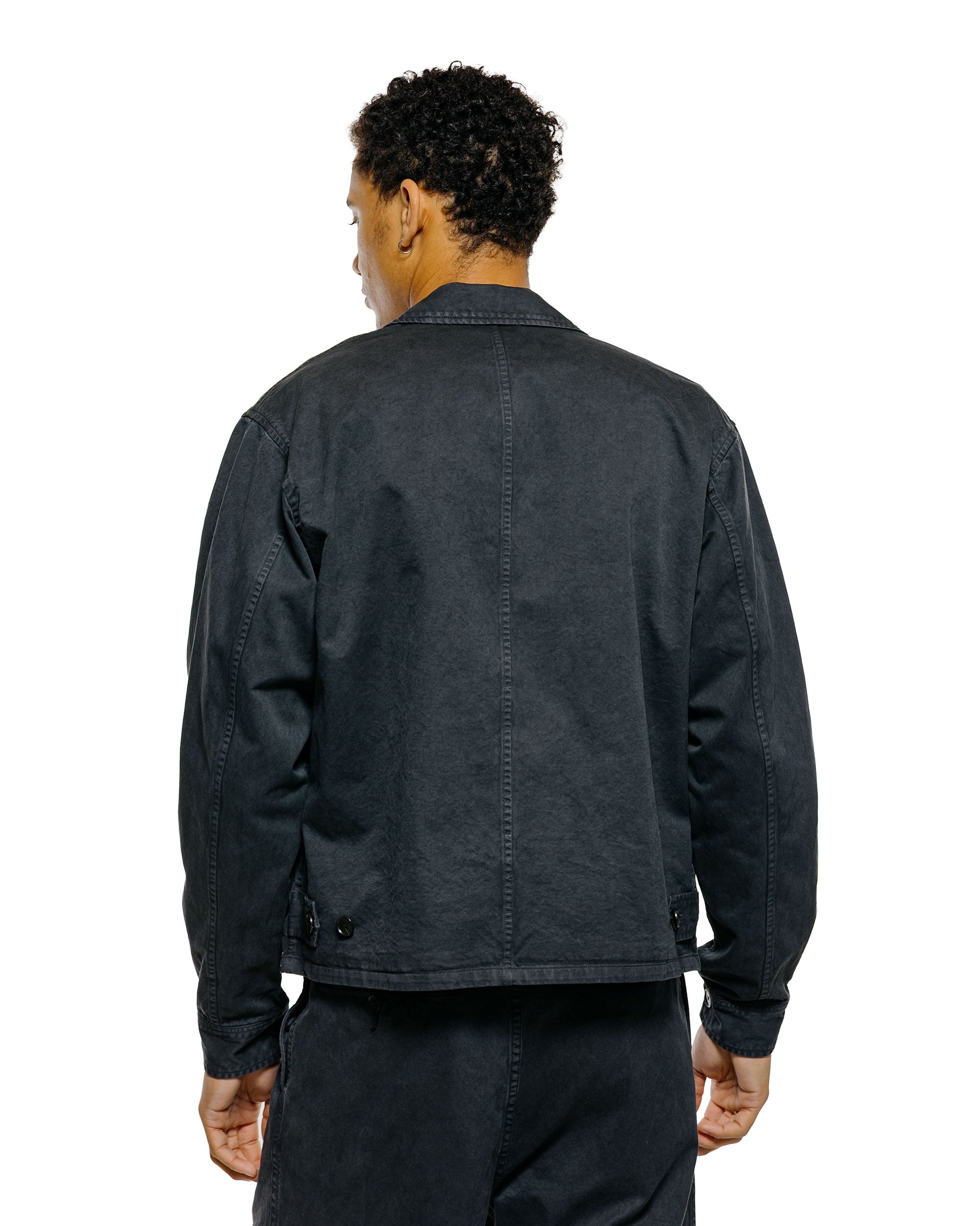 Auralee Garment Dyed Finx Light Chino Blouson Black