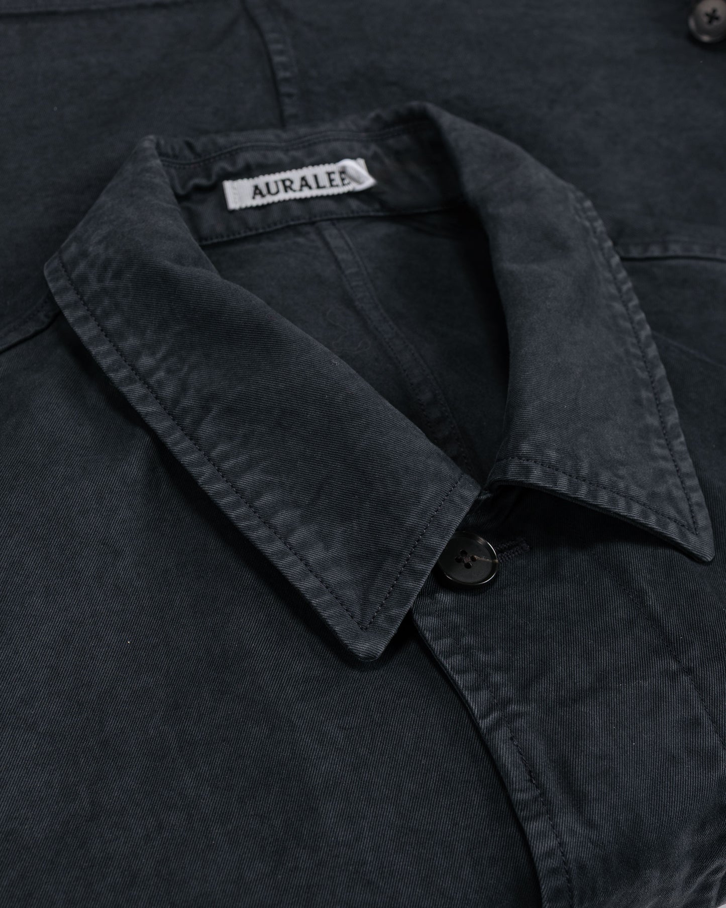 Auralee Garment Dyed Finx Light Chino Blouson Black