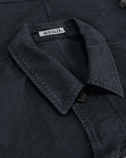 Auralee Garment Dyed Finx Light Chino Blouson Black