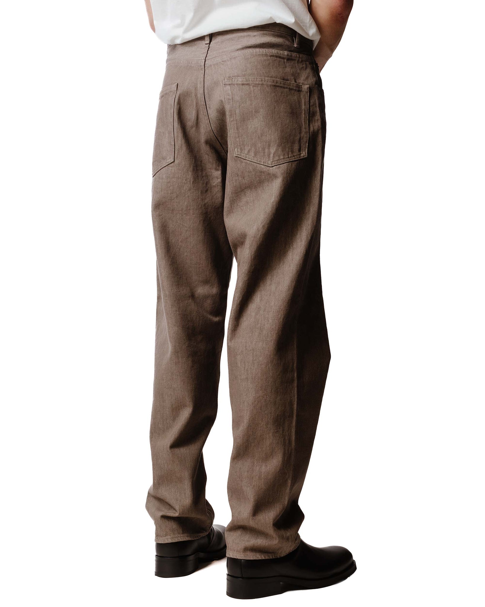 AURALEE DENIM WIDE PANTS MOCHA BROWN 32 - デニム/ジーンズ