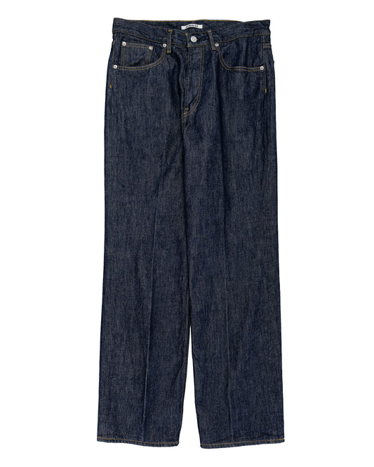 Auralee Hard Twist Denim 5P Pants Indigo