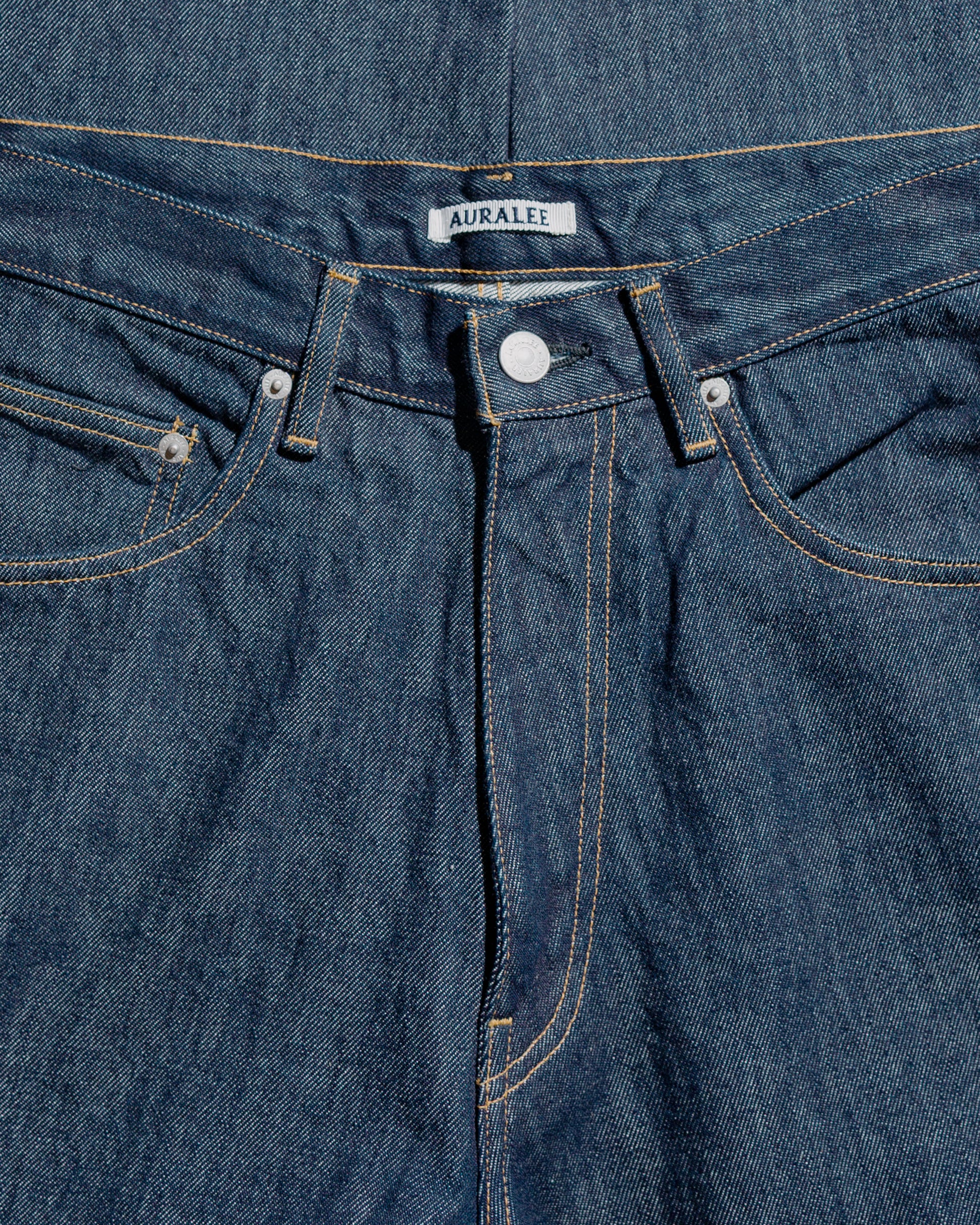 Auralee Hard Twist Denim Wide Pants Indigo