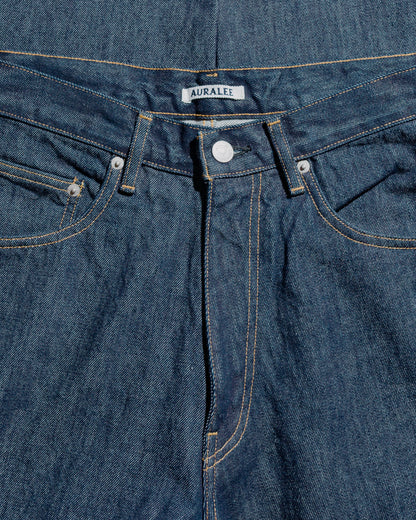Auralee Hard Twist Denim Wide Pants Indigo