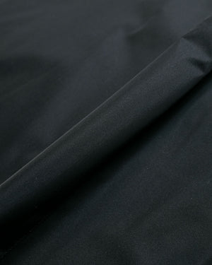 Auralee Hard Twist Polyester Satin Laminate Zip Blouson Black fabric