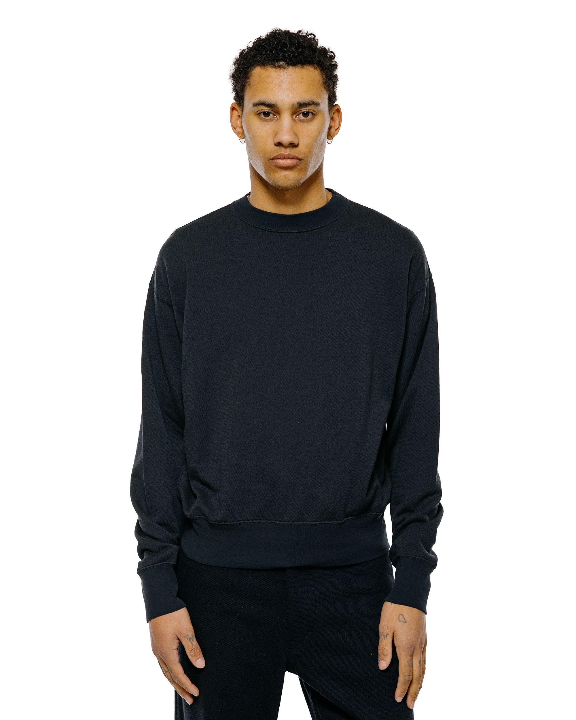 AURALEE High Twist Light Sweat P/O Ink Black