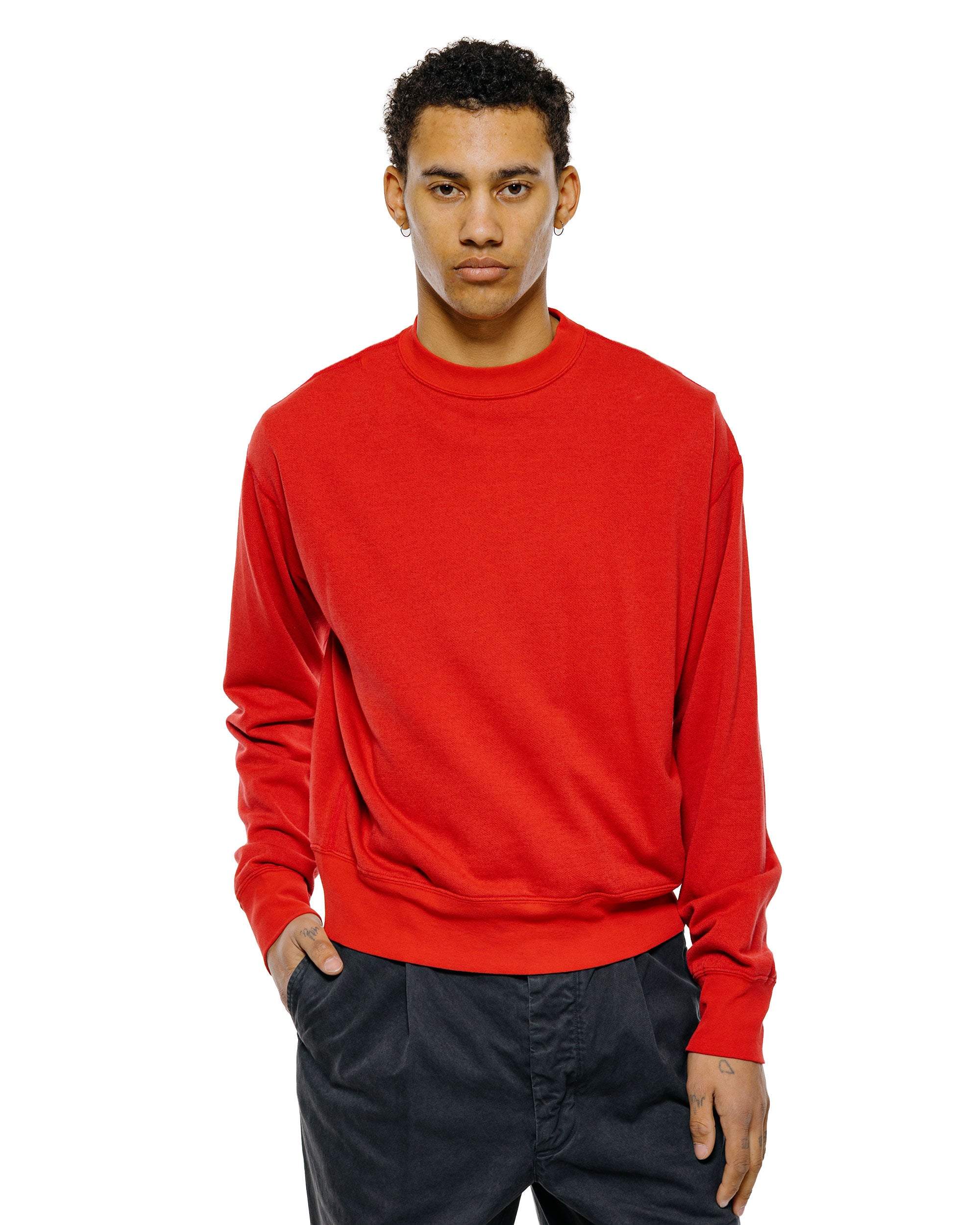 Auralee High Twist Light Sweat P/O Red