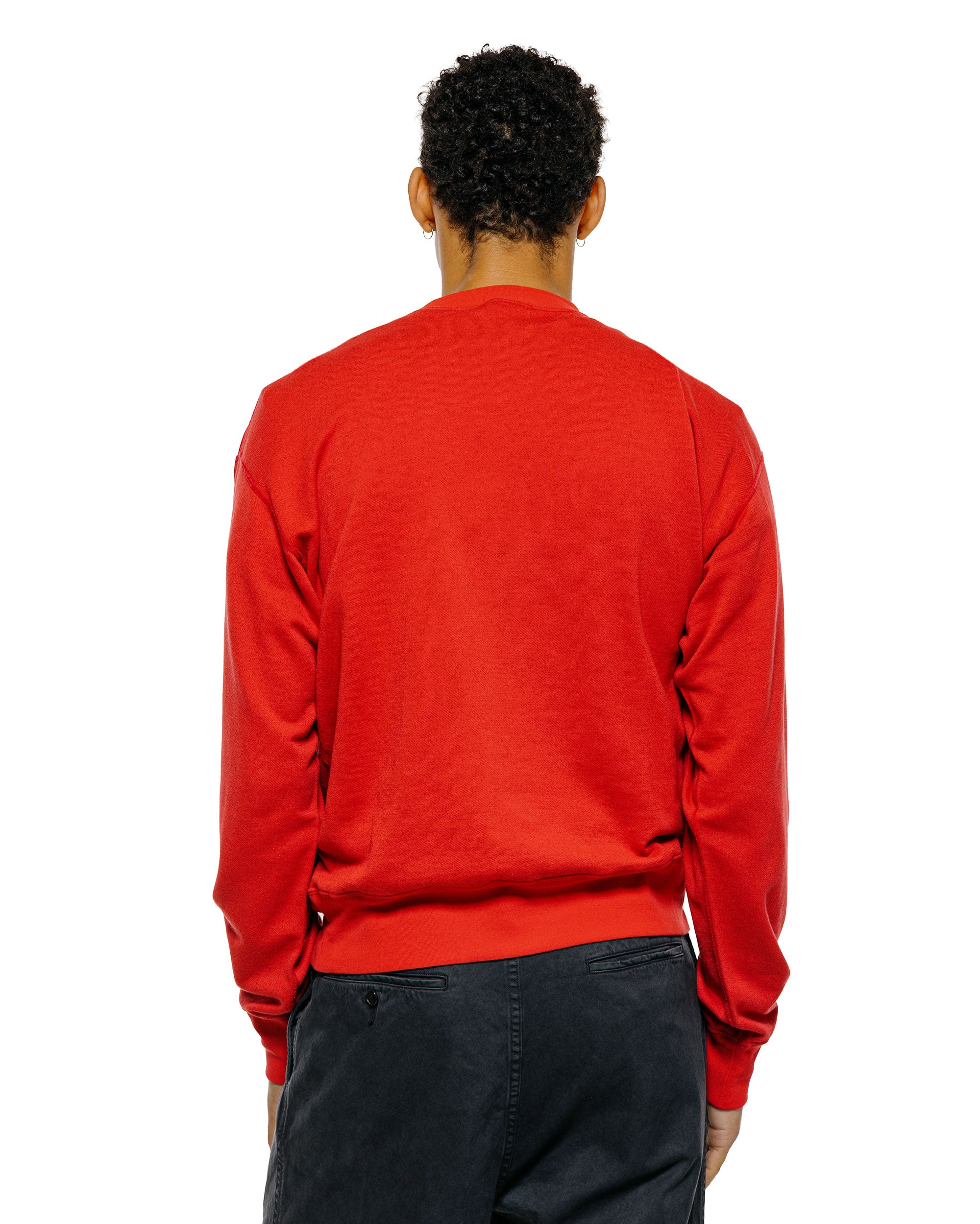 AURALEE High Twist Light Sweat P/O Red