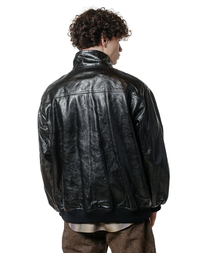 Auralee Lamb Leather Zip Blouson Black