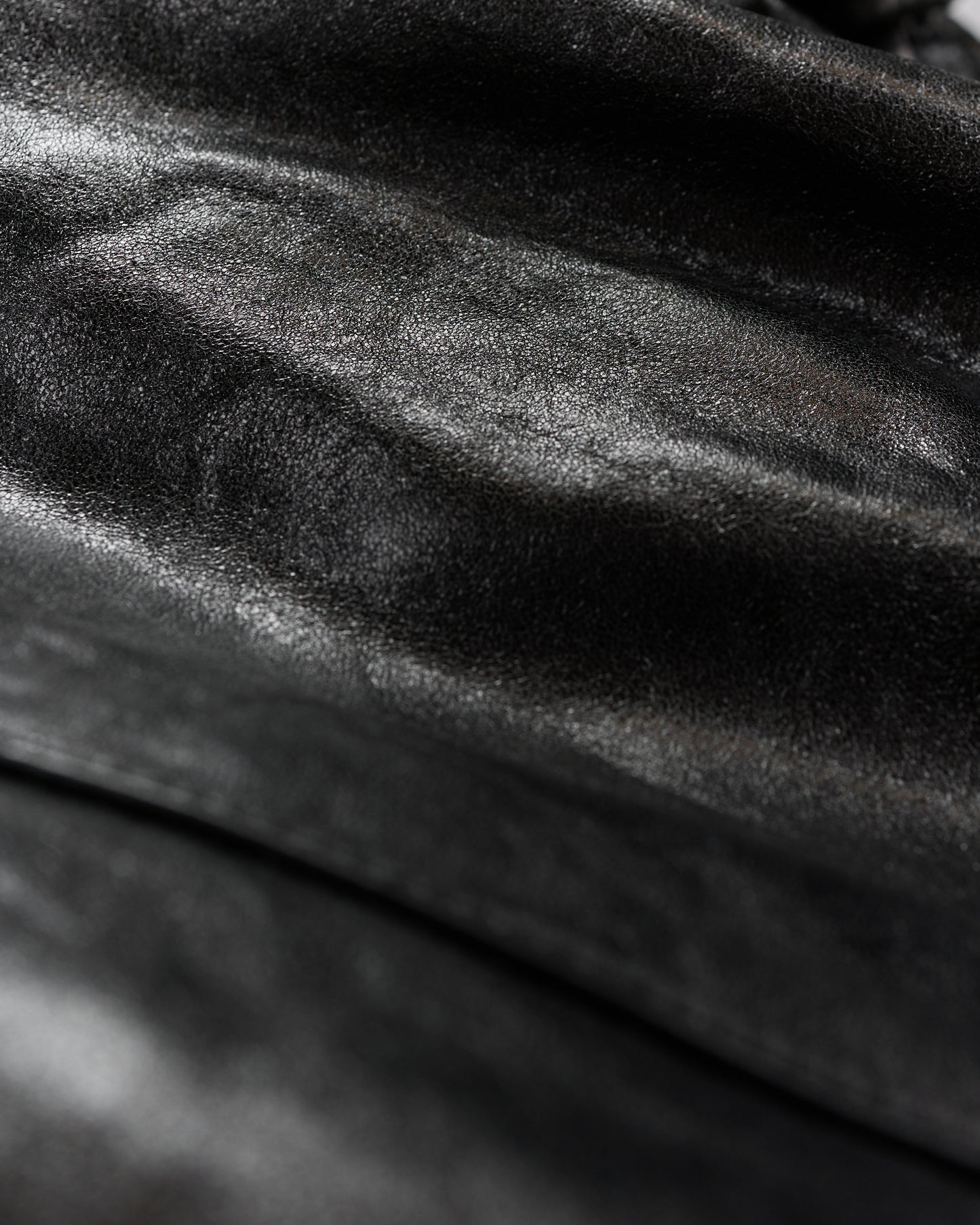 Auralee Lamb Leather Zip Blouson Black