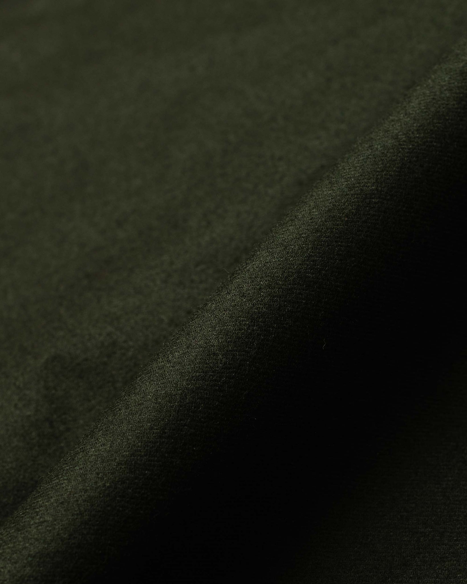 Auralee Light Melton Hooded Liner Coat Dark Olive Fabric
