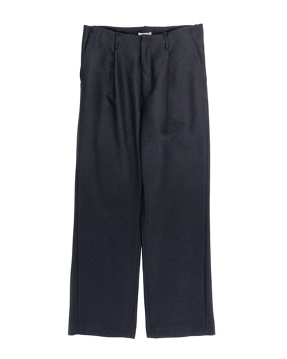 Auralee Light Melton One-Tuck Slacks Dark Charcoal