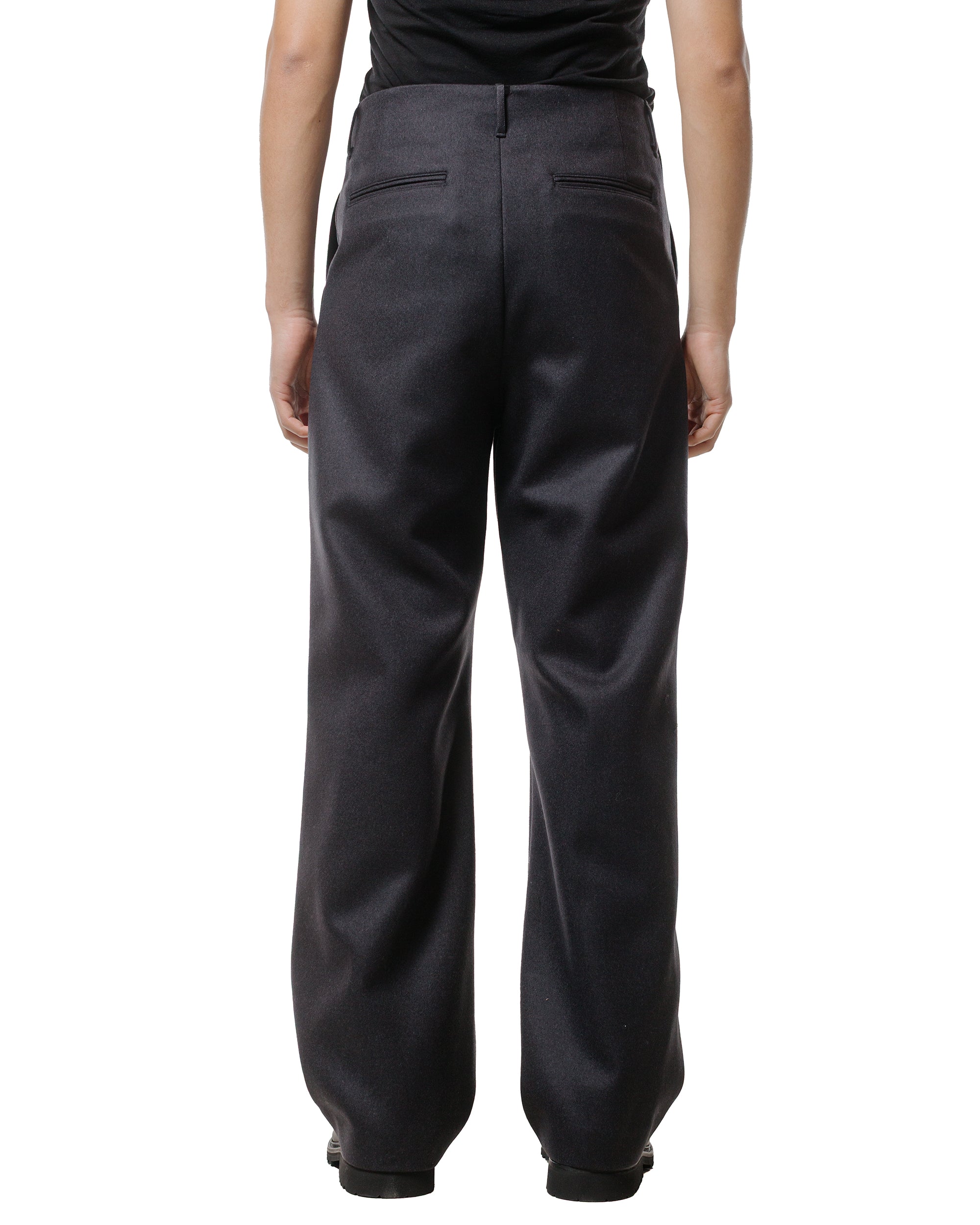 パンツ AURALEE LIGHT MELTON ONE-TUCK SLACKS Auralee Light Melton One-Tuck Slacks Dark Charcoal