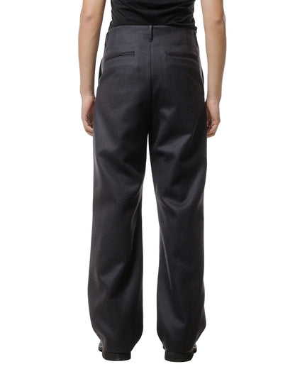 Auralee Light Melton One-Tuck Slacks Dark Charcoal