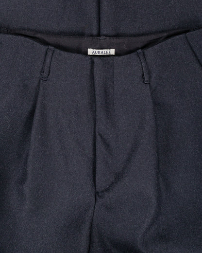 Auralee Light Melton One-Tuck Slacks Dark Charcoal