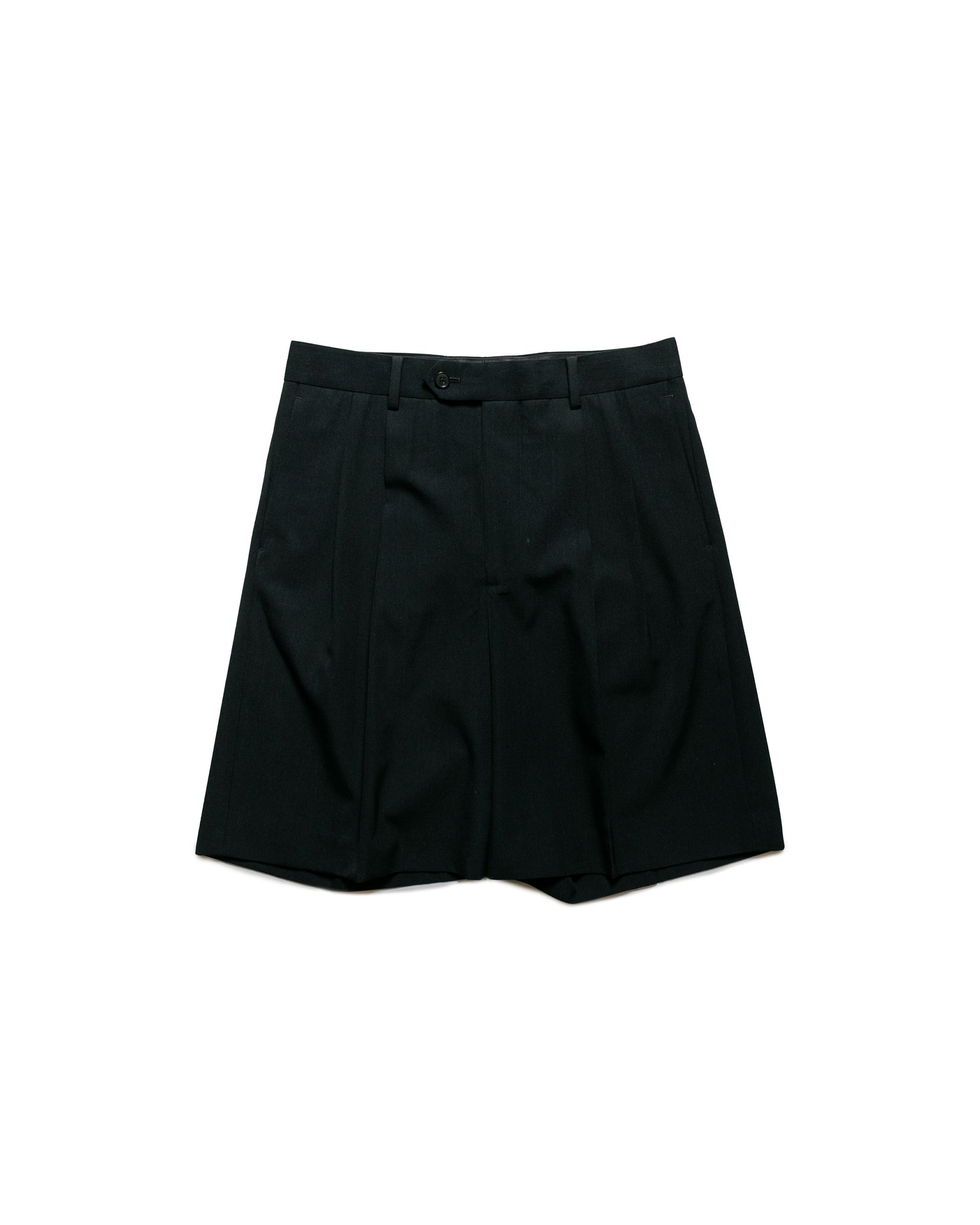 Auralee Light Wool Max Gabardine Shorts Top Black