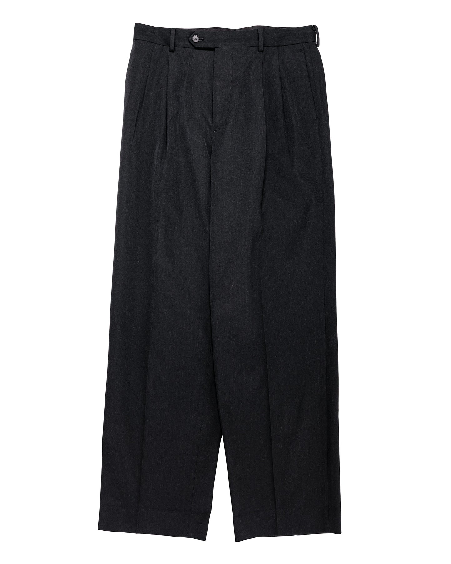 lost & found Auralee Auralee Light Wool Max Gabardine Two-Tuck Slacks Top Black