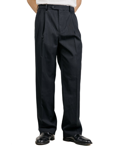 lost & found Auralee Auralee Light Wool Max Gabardine Two-Tuck Slacks Top Black