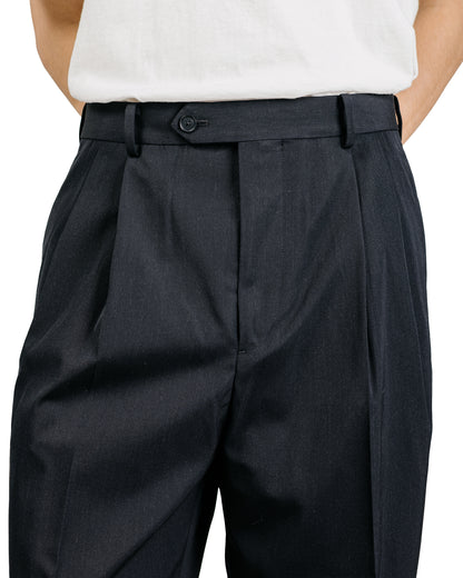 lost & found Auralee Auralee Light Wool Max Gabardine Two-Tuck Slacks Top Black
