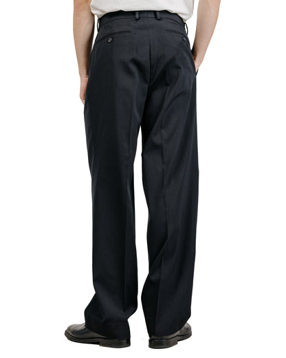 lost & found Auralee Auralee Light Wool Max Gabardine Two-Tuck Slacks Top Black