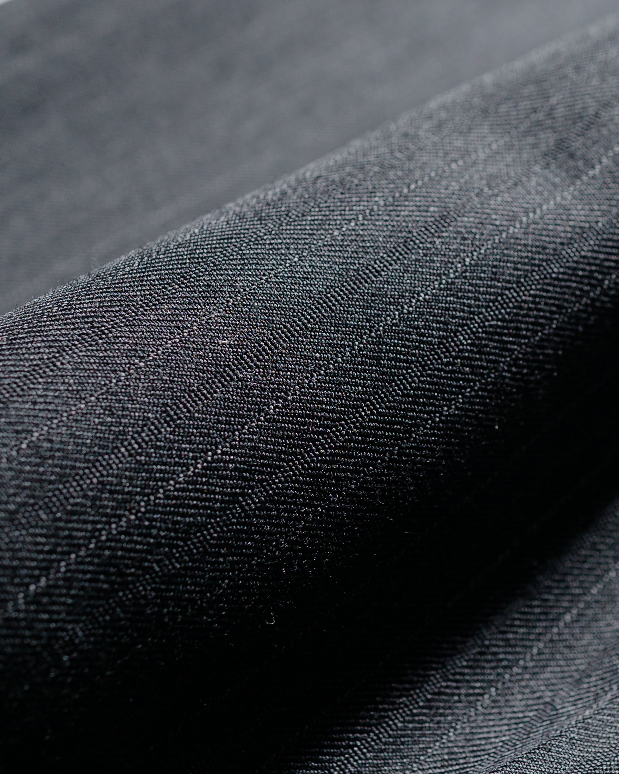 Auralee Bluefaced Wool Two-Tuck Slacks Charcoal Navy Stripe