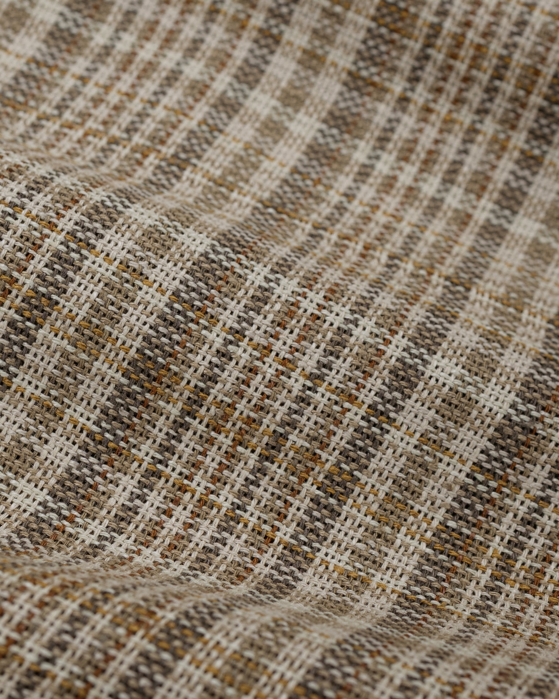 Auralee Linen Silk Linen Nep Check Jacket Ivory Beige Check