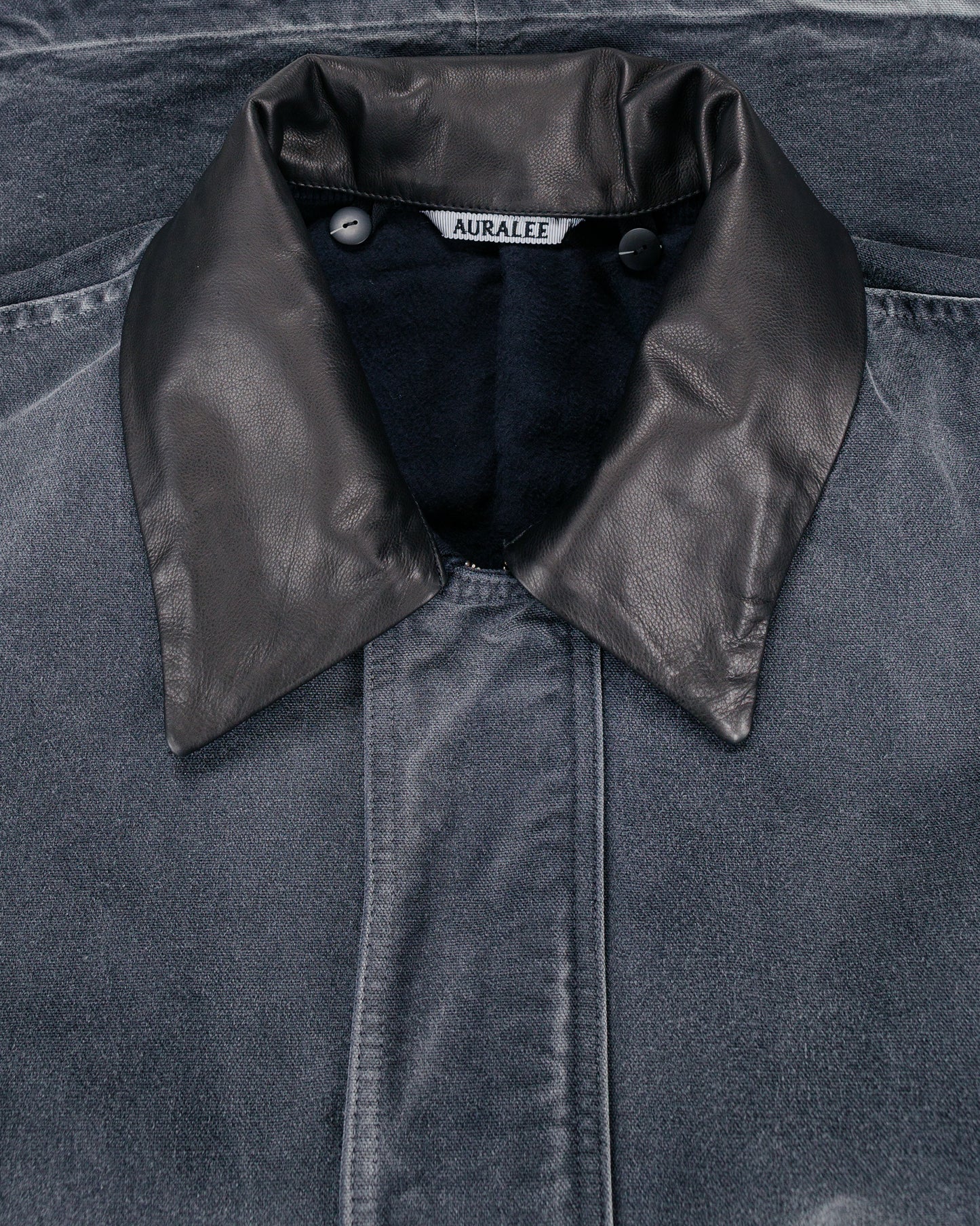 Auralee Organic Cotton Duck Blouson Faded Black