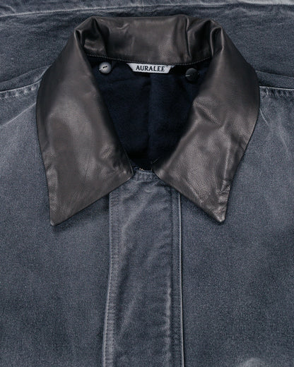 Auralee Organic Cotton Duck Blouson Faded Black