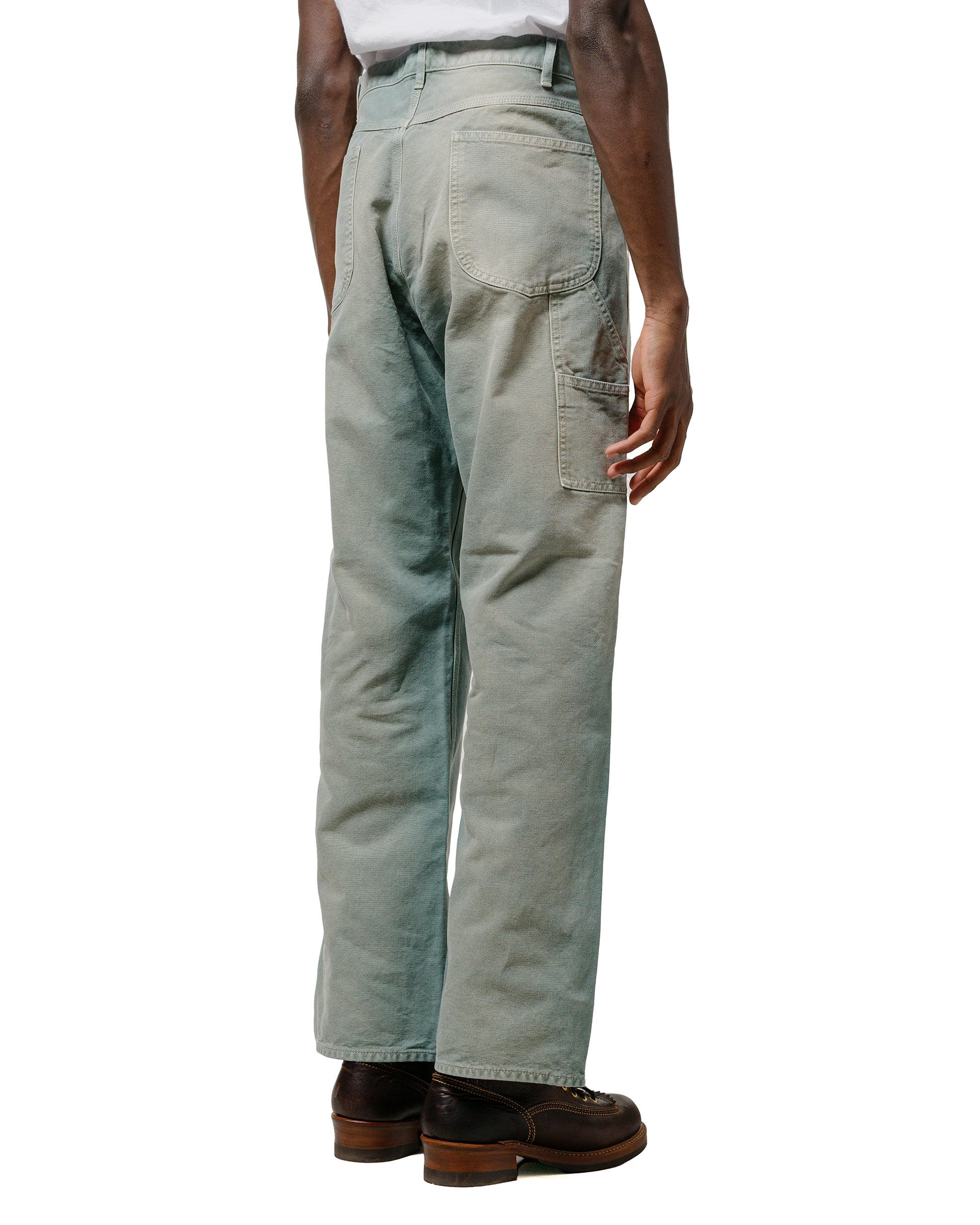 Auralee Organic Cotton Duck Pants Ash Green1