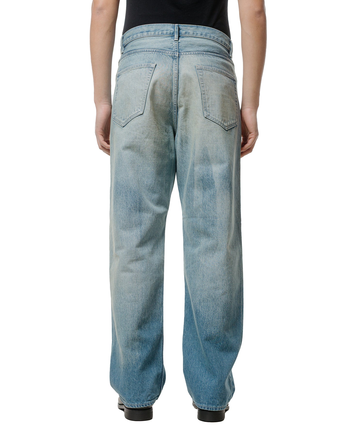 Auralee Selvedge Faded Heavy Denim Wide Pants Faded Indigo