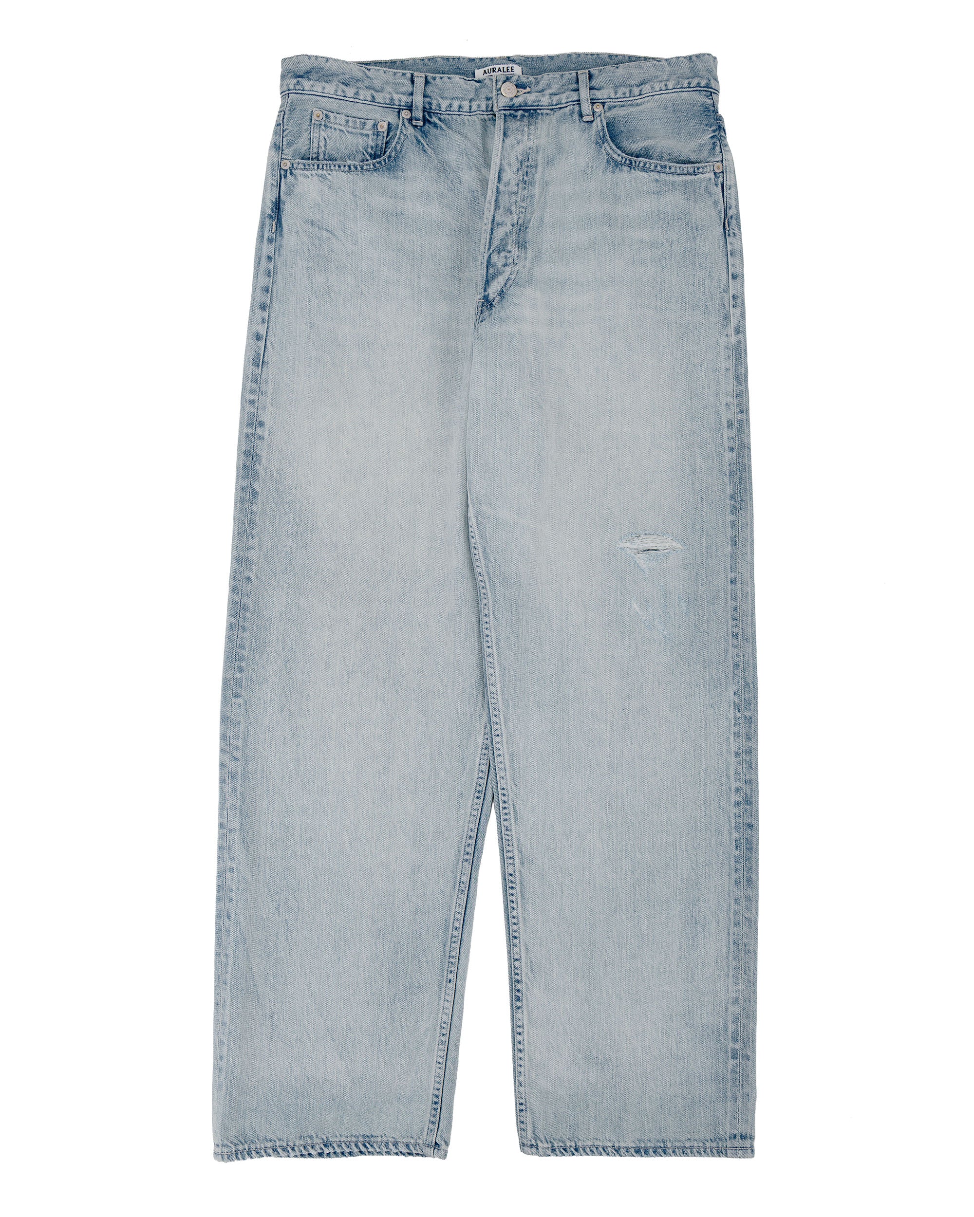 AuraleeSelvedgeFadedLightDenim