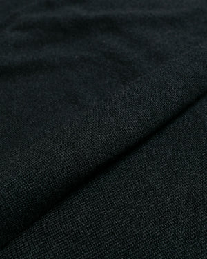 Auralee Super Fine Cashmere Silk Knit Skipper Polo Black fabric