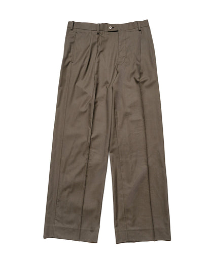 Auralee Super Fine Tropical Wool Slacks Dark Khaki