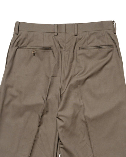 Auralee Super Fine Tropical Wool Slacks Dark Khaki