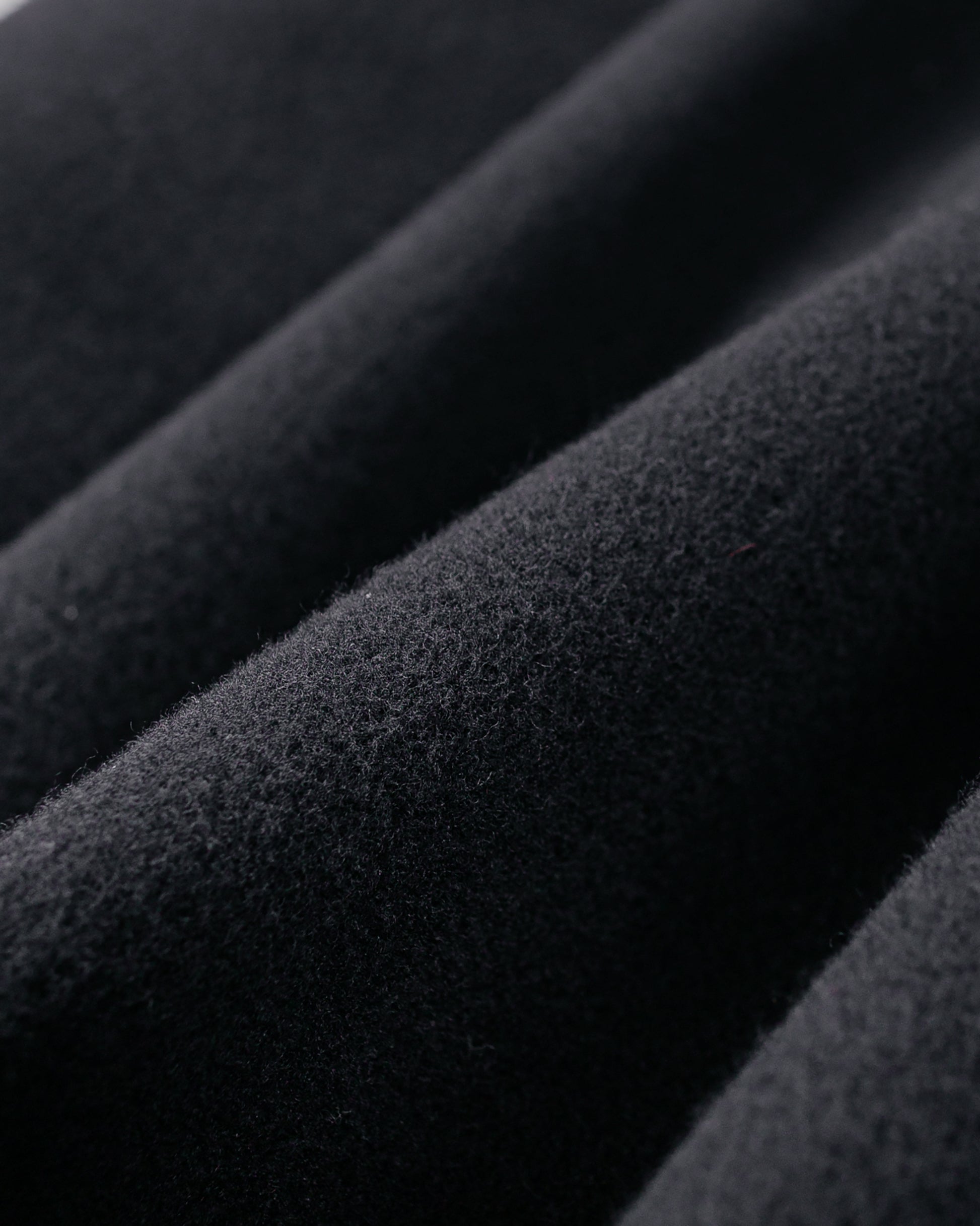 Auralee Super Fine Wool Mosser Soutien Collar Coat Black