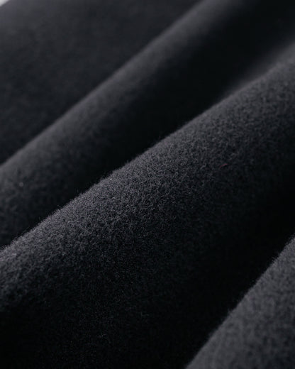 Auralee Super Fine Wool Mosser Soutien Collar Coat Black