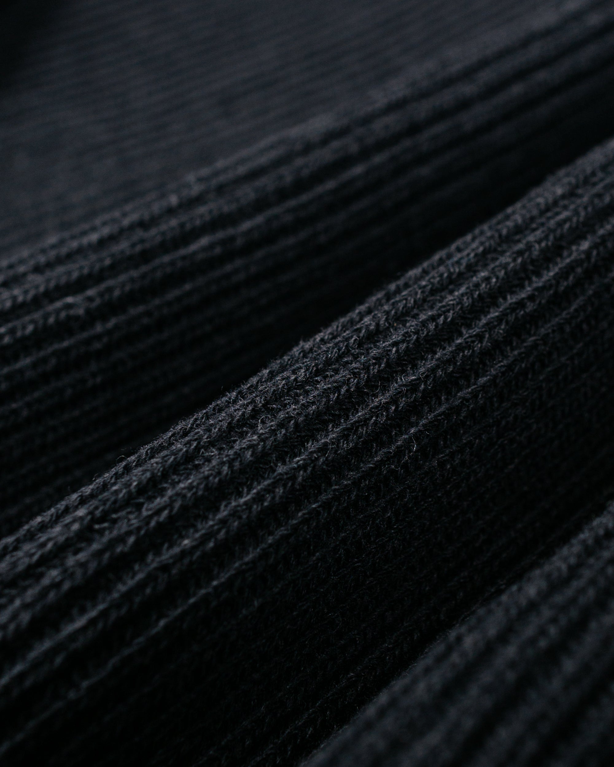 Auralee Super Fine Wool Rib Knit P/O Black