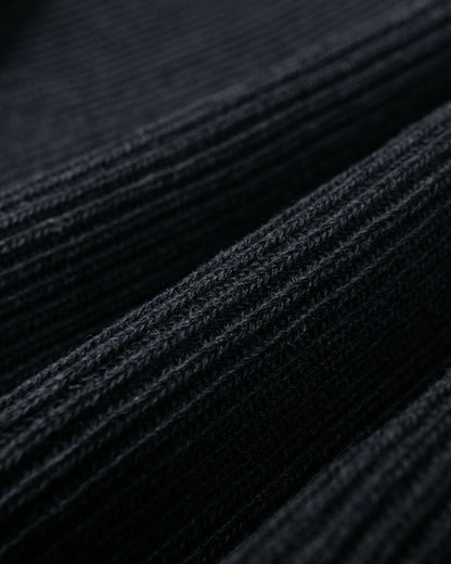 Auralee Super Fine Wool Rib Knit P/O Black