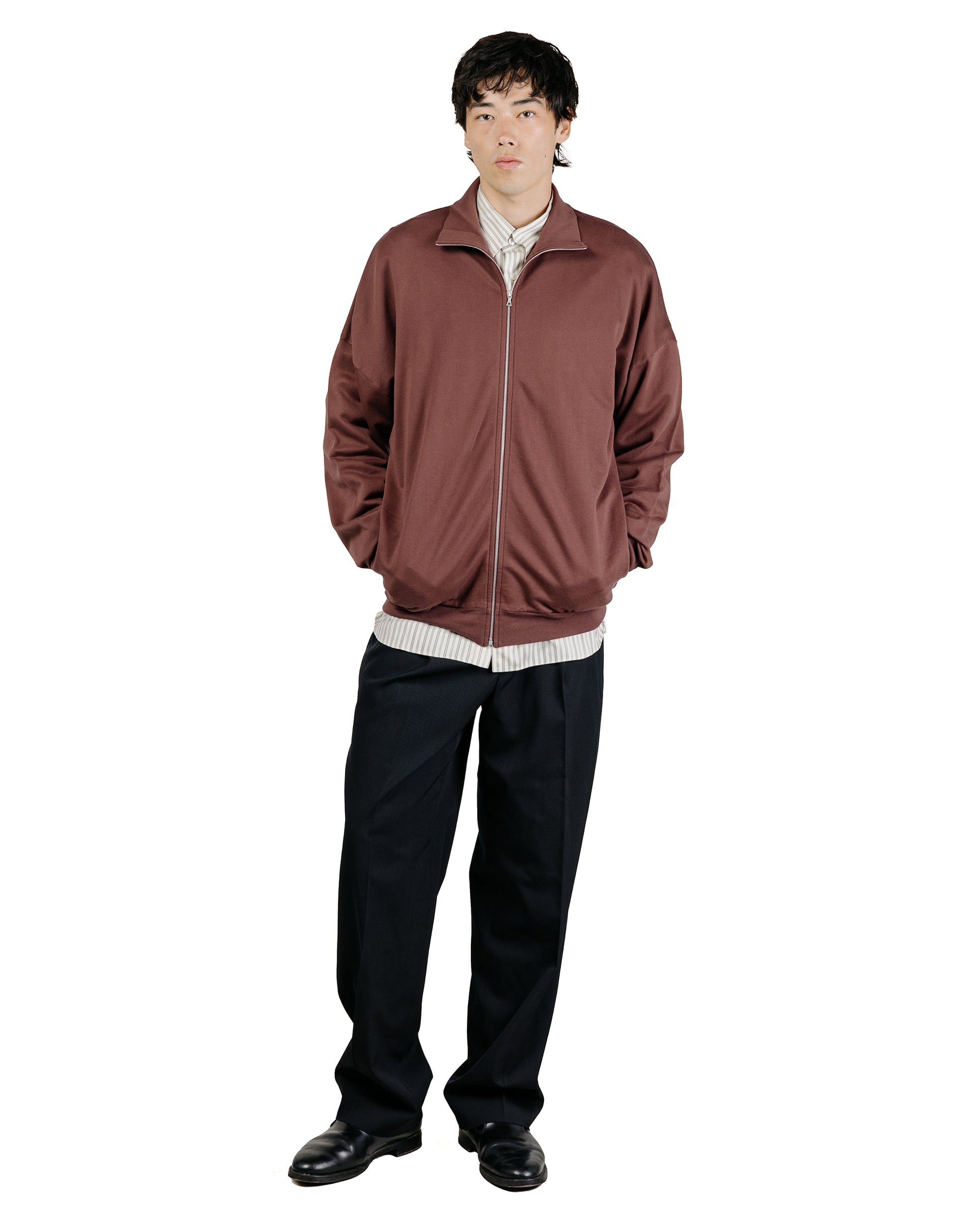 Auralee Super High Gauge Sweat Zip Blouson Burgundy
