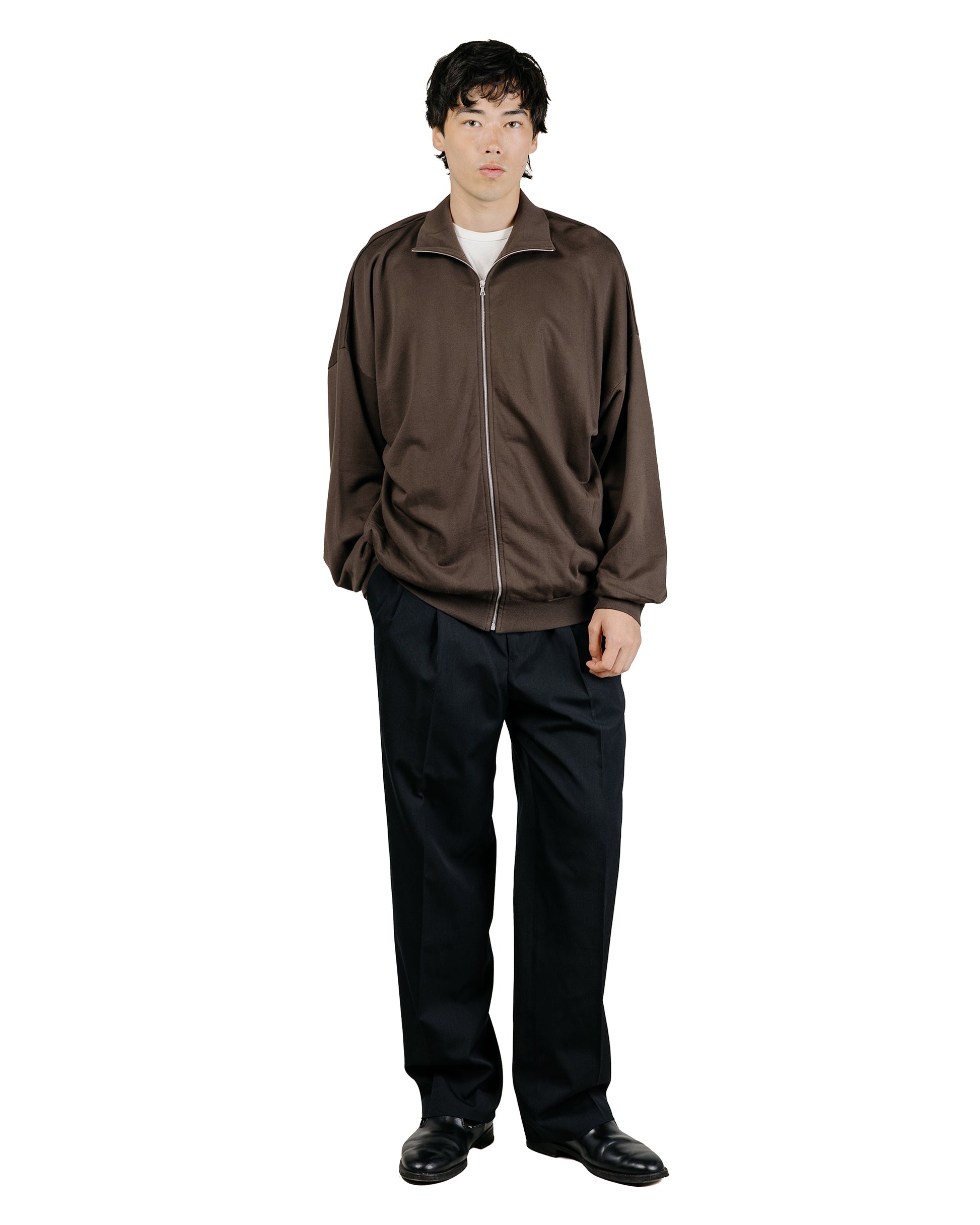 Auralee Super High Gauge Sweat Zip Blouson Dark Brown