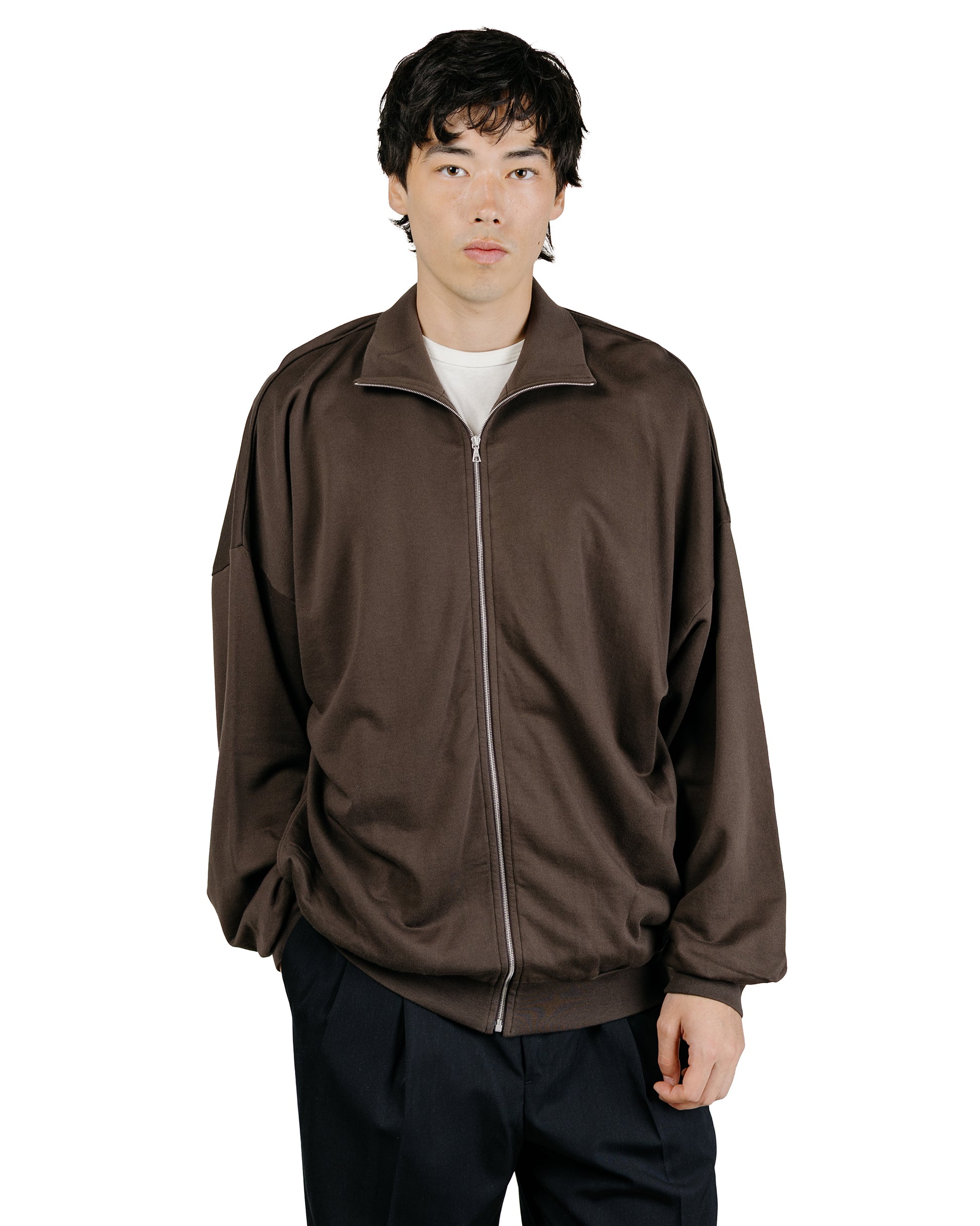 Auralee Super High Gauge Sweat Zip Blouson Dark Brown