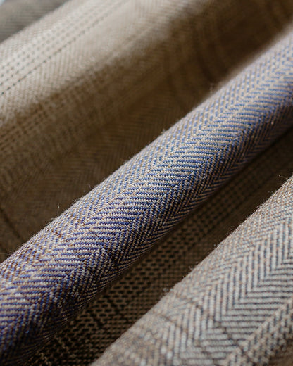 Auralee Super Light Wool Check Shirt Brown Blue Check