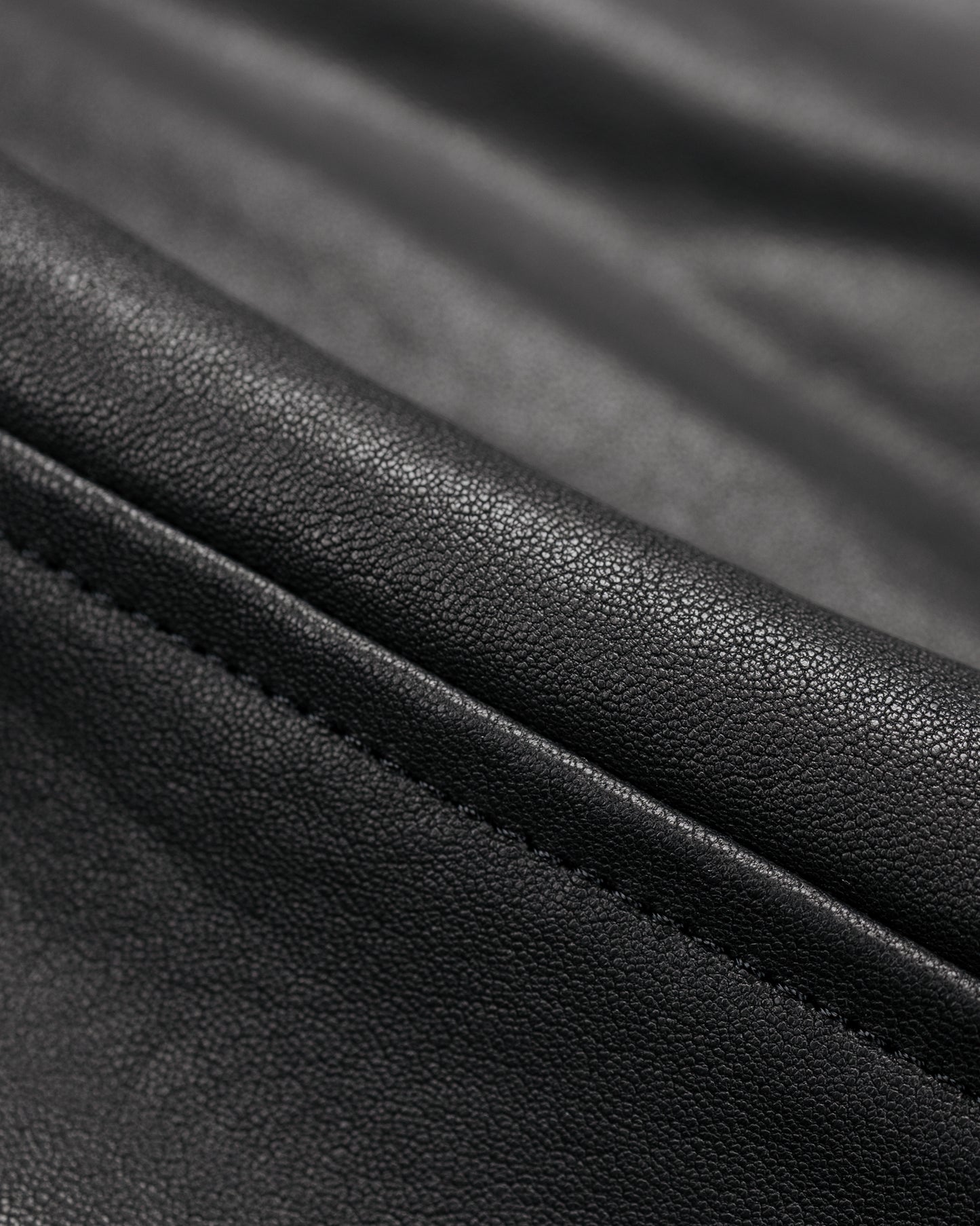 Auralee Textured Lamb Leather Blouson Black