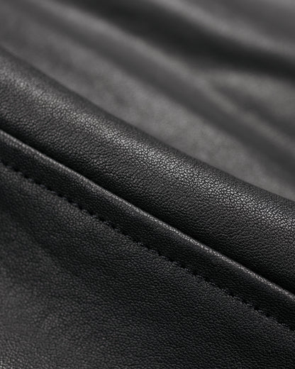 Auralee Textured Lamb Leather Blouson Black