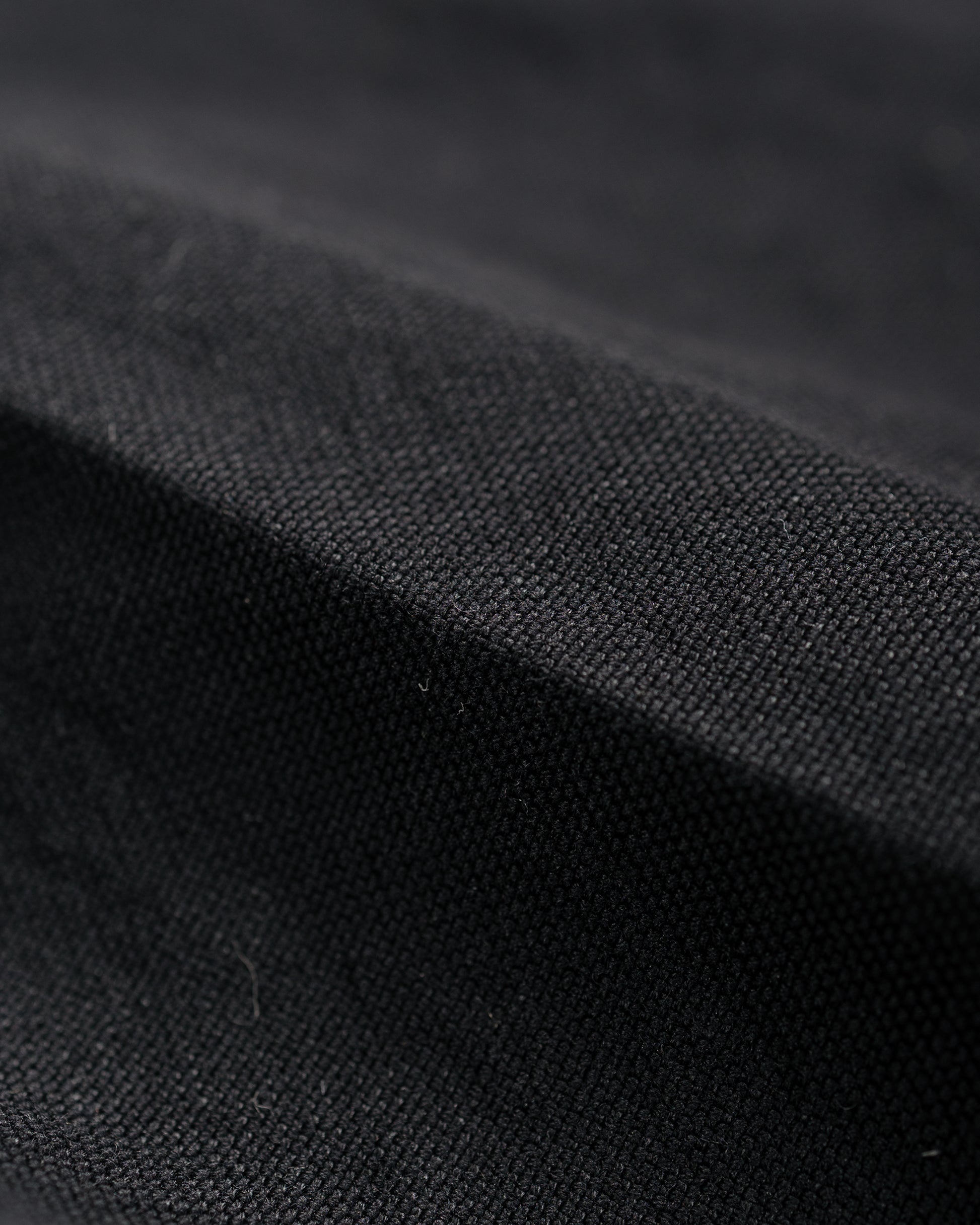 Auralee Wool Cotton Linen Ox Drawstring Pants Black