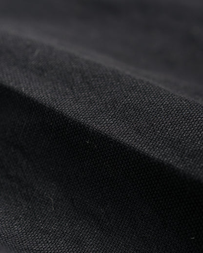 Auralee Wool Cotton Linen Ox Drawstring Pants Black