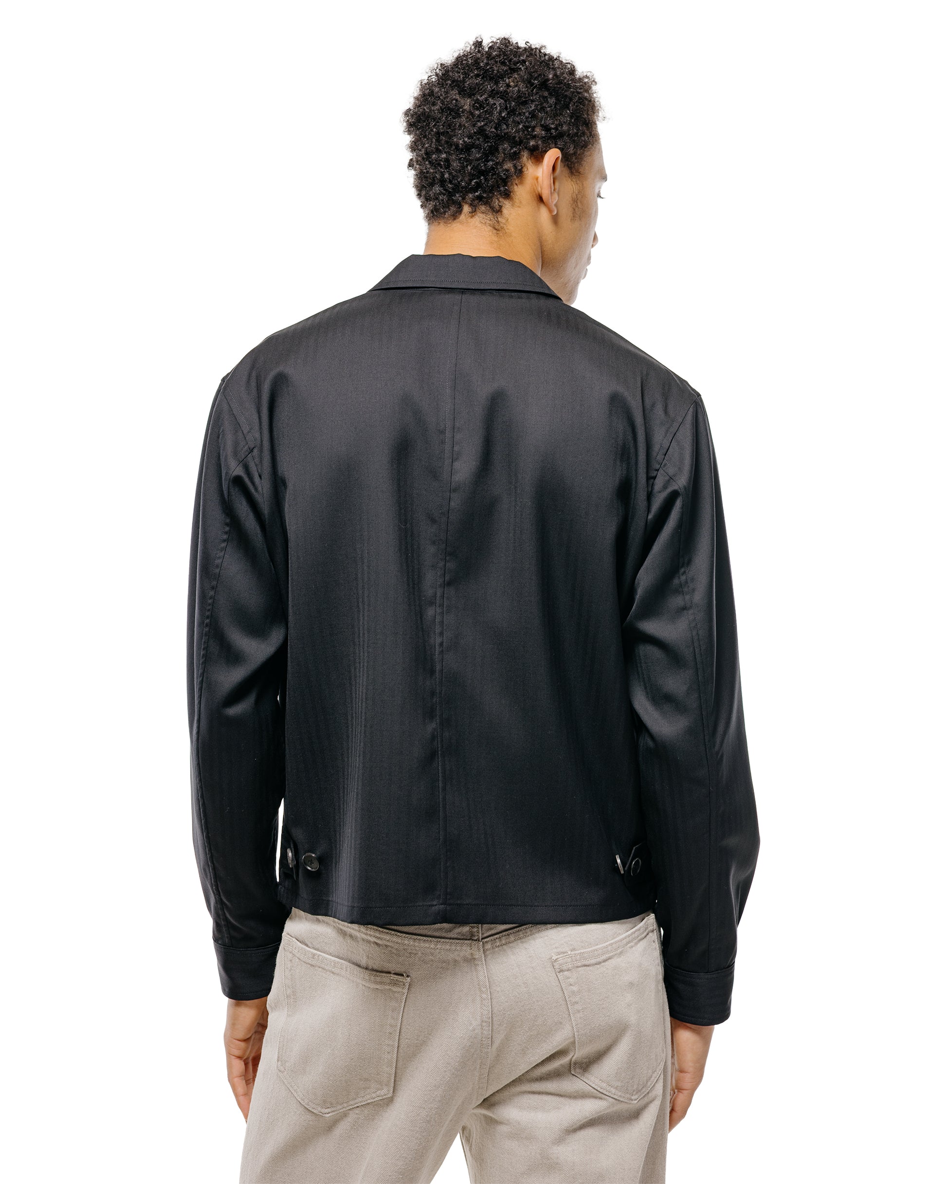 Auralee Wool Herringbone Blouson Black