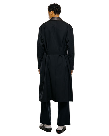 Auralee Wool Max Canvas Coat Black